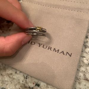 David Yurman cross over ring